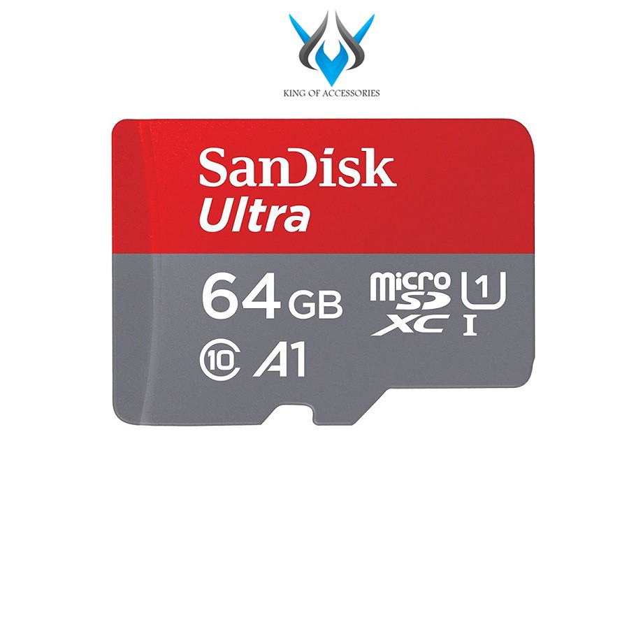 Thẻ nhớ MicroSDXC SanDisk Ultra A1 64GB Class 10 U1 100MB/s - Không Box (Đỏ)