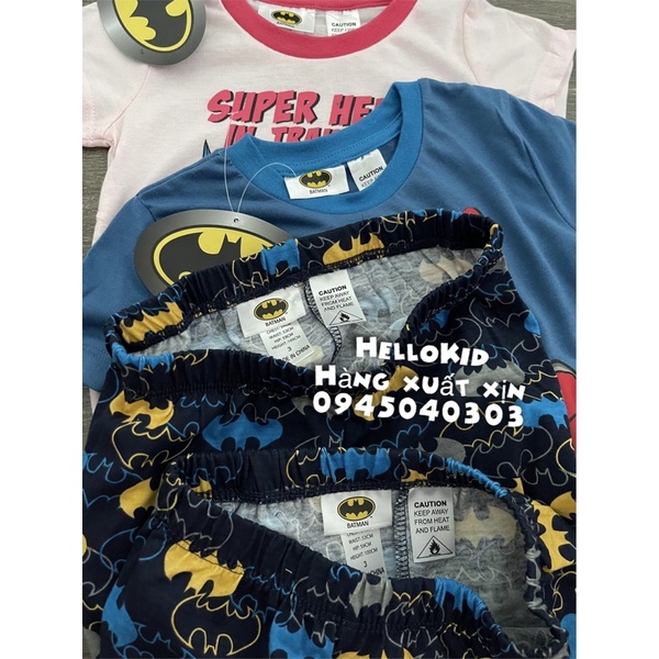 B87 - Bộ thun cotton siêu nhân Bátman