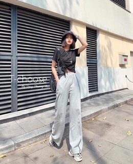Áo thun nữ rút dây eo chất cottong