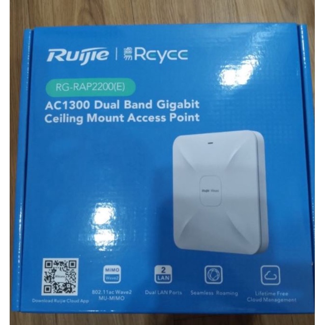 Thiết bị mạng, bộ phát Wifi wifi Ruijie RG-RAP2200 CLOUD - Roaming - Mesh, Chuyên Aruba, Ruijie