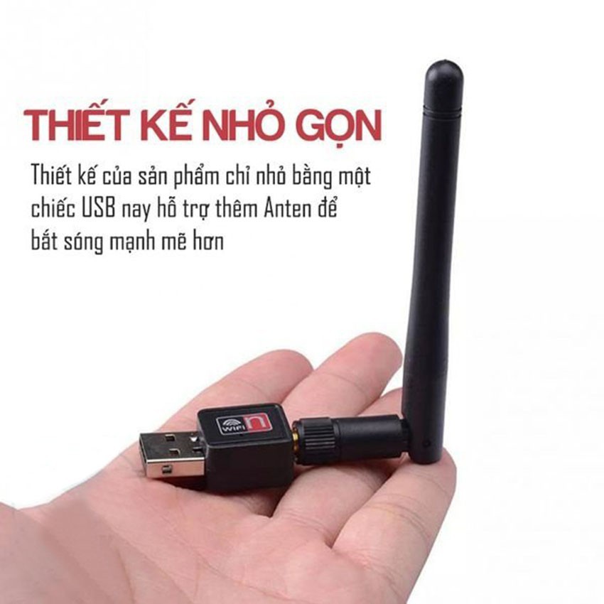 [XÃ KHO] USB THU SÓNG WIFI 802.11 CHUẨN N - CÓ ANTEN, NHỎ GỌN [HCM]