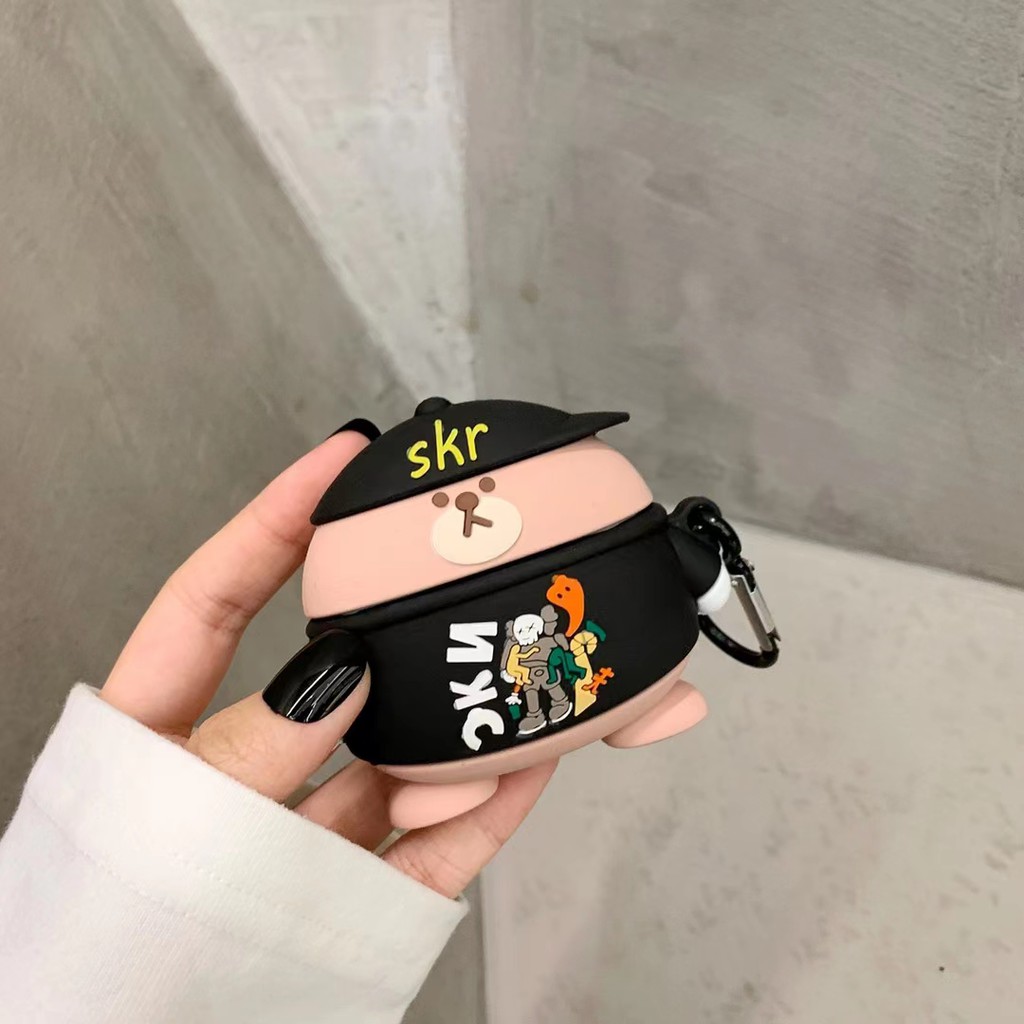 Vỏ Đựng Bảo Vệ Hộp Sạc Tai Nghe Airpods 1 / 2 Pro 3 Hình Gấu Xinh Xắn