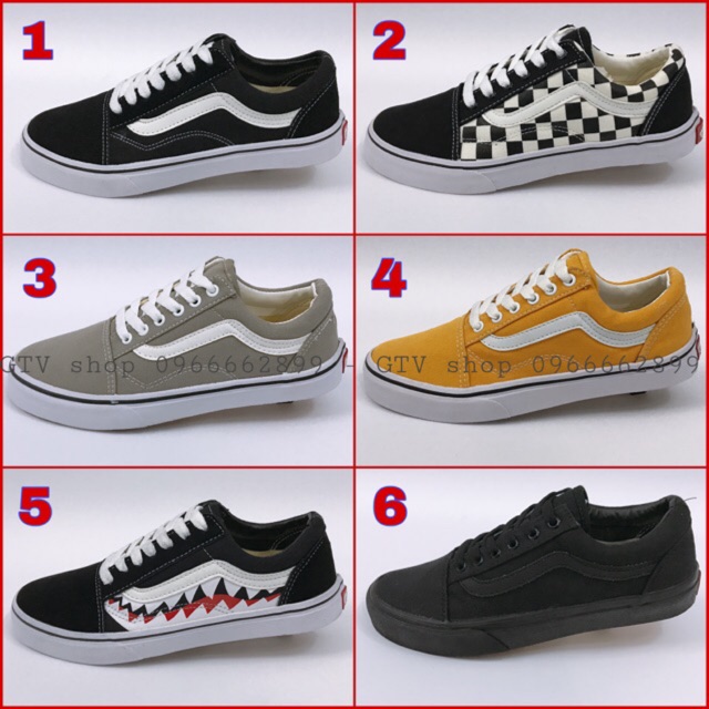 [TẶNG HỘP + TẶNG THÊM 1 BỘ DÂY GIÀY] Giày thể thao nam nữ v.o (6 mẫu hot), size 36-43 .