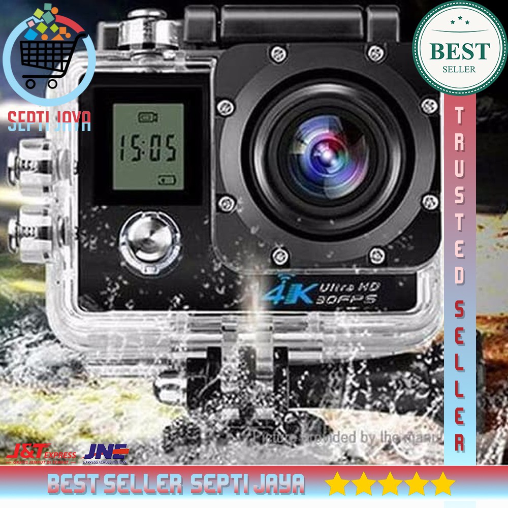 Camera Thể Thao 4k 30fps Wifi 2 Thẻ Nhớ Micro Sd Chống Thấm Nước Lên Đến 64gb