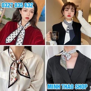 Dây Buộc Tóc Dạng Khăn Lụa Kiểu Pháp Thời Trang Cho Nữ ( 100x8 cm)