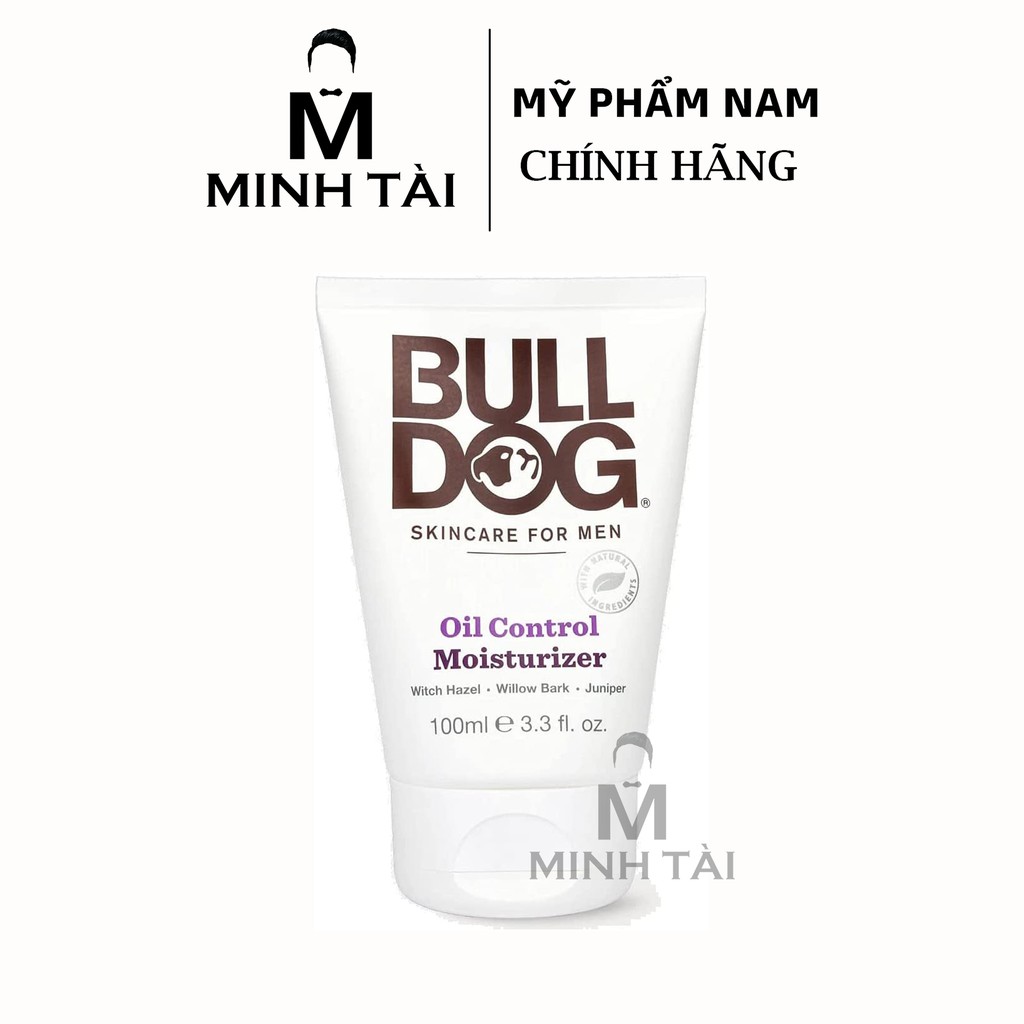 Kem Dưỡng Ẩm Da Mặt Nam BULLDOG Oil Control Moisturiser - 100ml - Hàng Chính Hãng