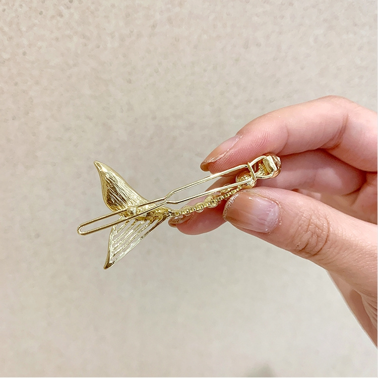 Kẹp Tóc Hình Đuôi Cá Đính Ngọc Trai Dễ Thương