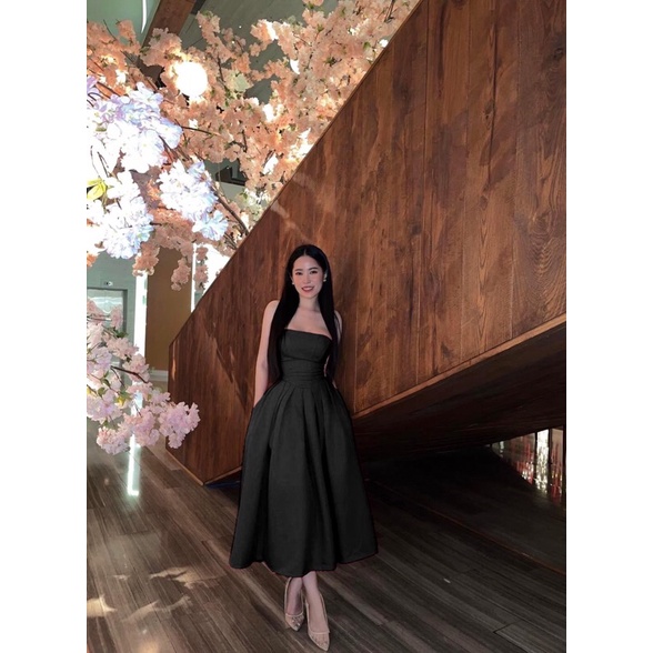 Đầm xoè cúp ngực tùng xếp ly