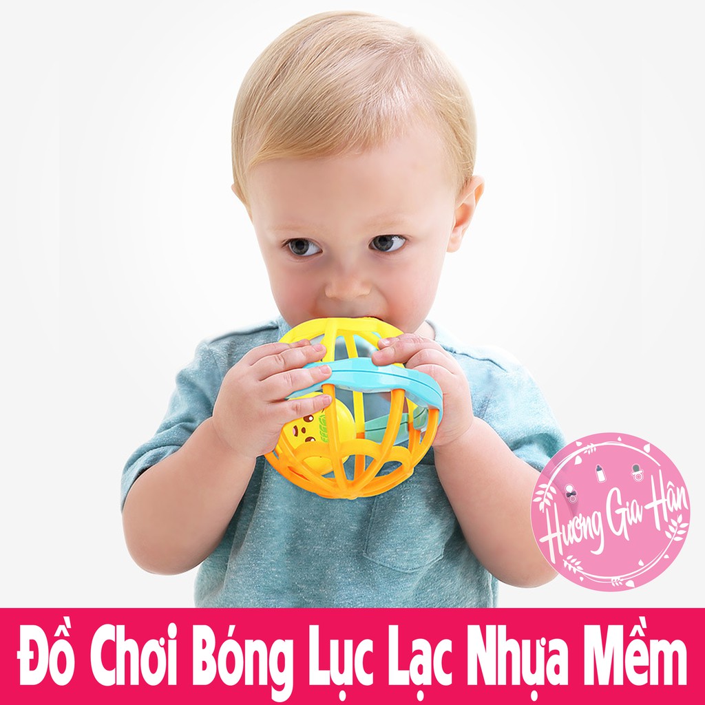 Đồ Chơi Bóng Lục Lạc Nhựa Mềm Dẻo An Toàn Cho Bé Yêu