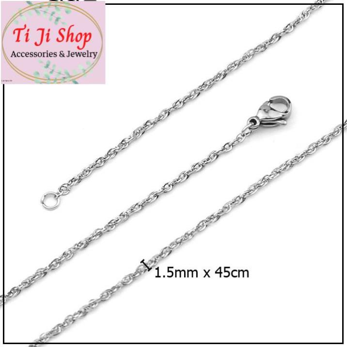 DÂY CHUYỀN NỮ INOX KHOEN LỒNG XOẮN ĐẸP D  -  , không đen