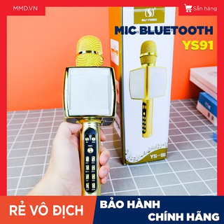 Míc hát Karaoke YS91 - Âm Lớn, Bắt Giọng, Bass Ấm, Bảo Hành 6 Tháng