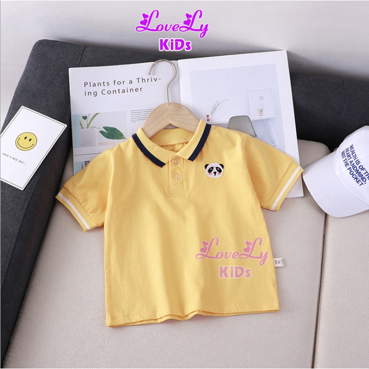 Áo polo cho bé trai chất thun cotton có cổ đủ size phong cách Hàn Quốc - LoveLy Shop