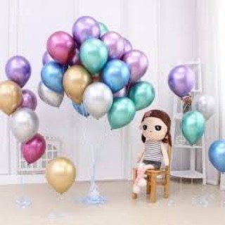 Set 5 bóng siêu nhũ chrome 10"