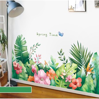 Decal dán tường vườn hoa