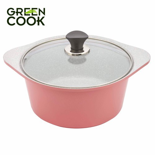 Nồi đúc ceramic vân đá đáy từ Green Cook GCS02