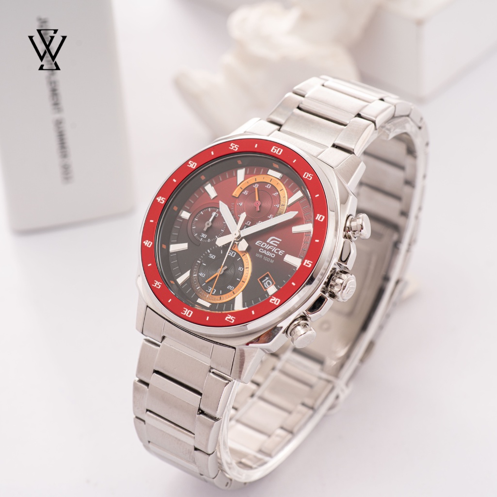 Đồng Hồ Quartz Nam Casio Edifice WATCHSTORE EFV-600D-4AVUDF, Mặt Kính Khoáng 43.8mm, Dây Kim Loại, Vỏ Thép Không Gỉ