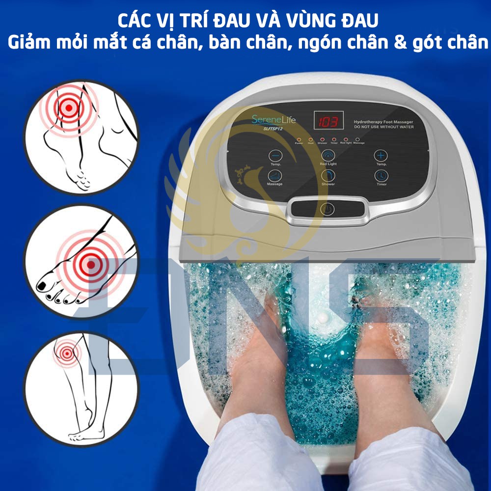 Bồn Ngâm Chân, Massage Chân SereneLife SL12- Bảo hành 2 năm tặng kèm muối ngâm chân
