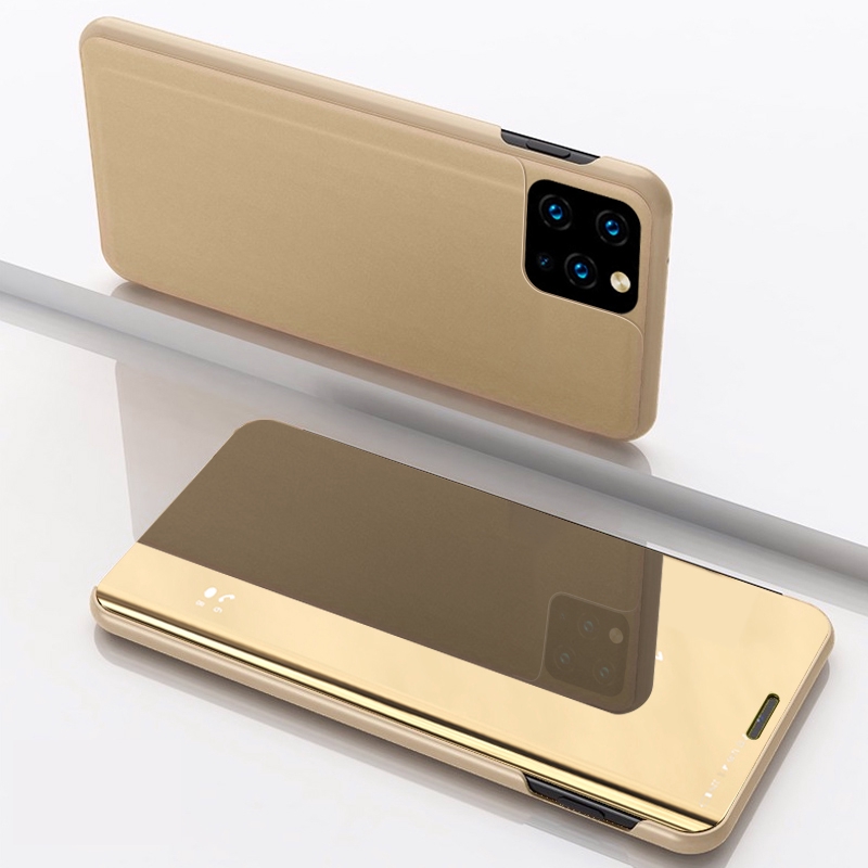 Bao Da Điện Thoại Nắp Gương Gập Thông Minh Sang Trọng Cho iPhone 11 Pro Max XS X 8 7 Plus
