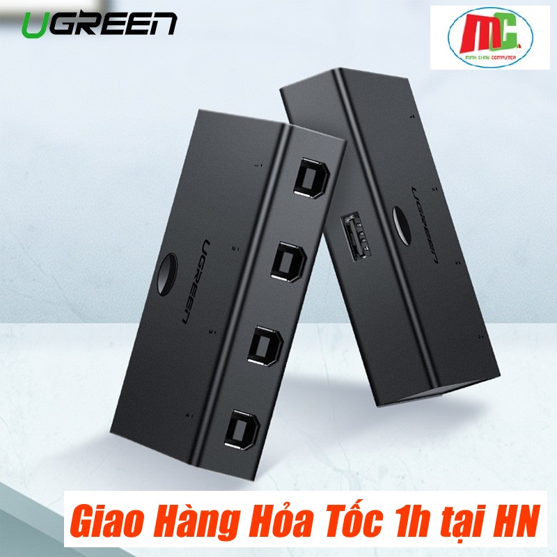 Bộ chuyển 4 máy tính dùng 1 máy in cổng USB 2.0 Ugreen 30346 - Hàng Chính Hãng