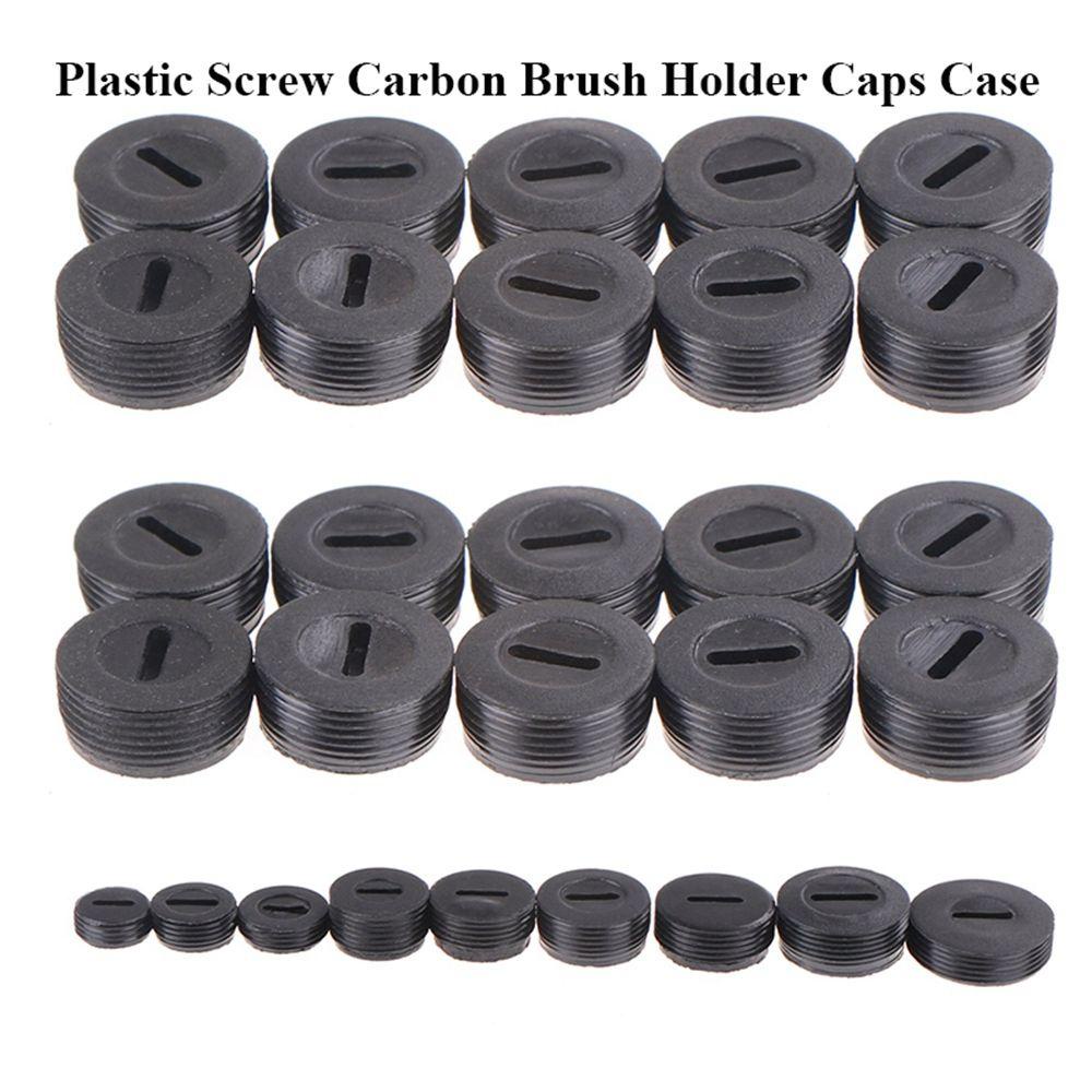 MUVAKO Bộ 10 Nắp Đậy Cọ Trang Điểm Bằng Carbon Đường Kính 12mm Ốp