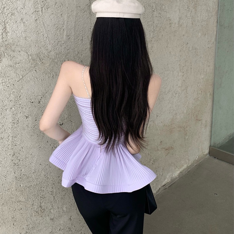 Áo Hai Dây Phối Bèo Quyến Rũ Thời Trang Cho Nữ