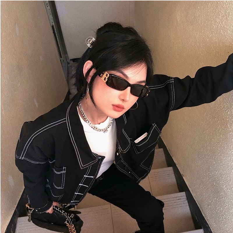 [Mã FAMAYFA giảm 10K đơn 50K] Kính Mát Gọng Vuông Nhỏ Thời Thượng Cho Nam