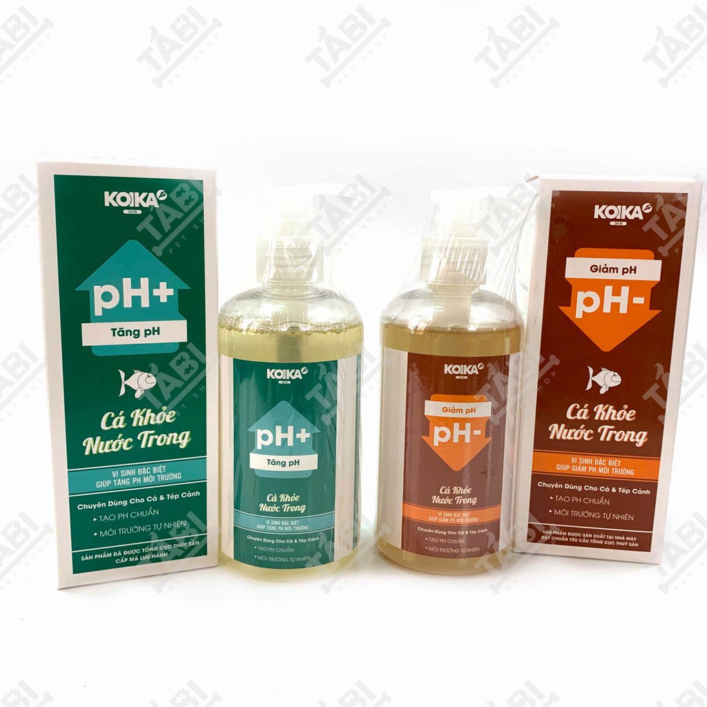 Koika pH- pH+ Vi sinh tăng giảm pH 105ml cho hồ cá