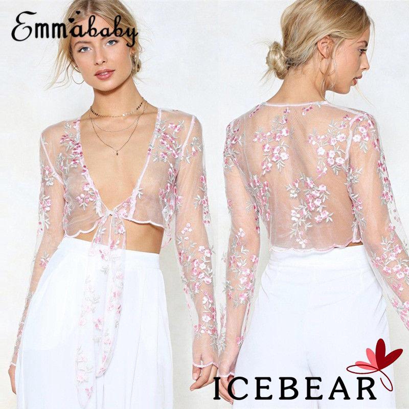 FREESHIP ĐƠN 50K_ Áo lửng tay dài phối lưới xuyên thấu quyến rũ cho nữ