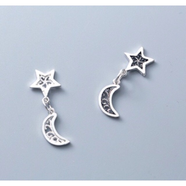 [FREE SHIP] Charm bạc treo trăng sao cực xinh - Hàng siêu đẹp bạc loại 1 PH334