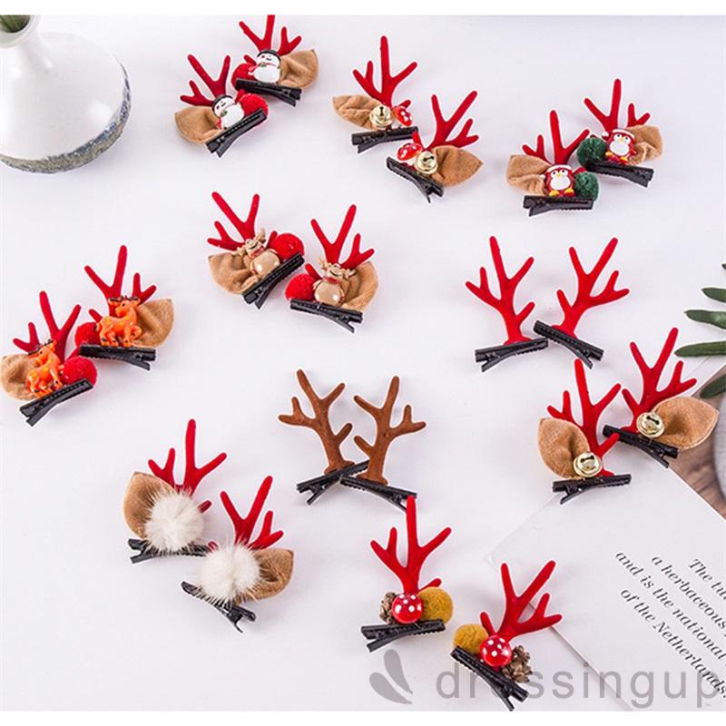 Kẹp tóc hình sừng tuần lộc dễ thương cho nữ