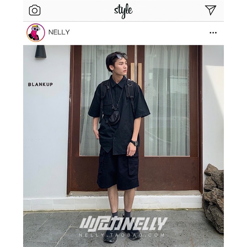 Áo sơ mi đen ulzzang NELLY sale đủ size (CÓ SẴN) | BigBuy360 - bigbuy360.vn