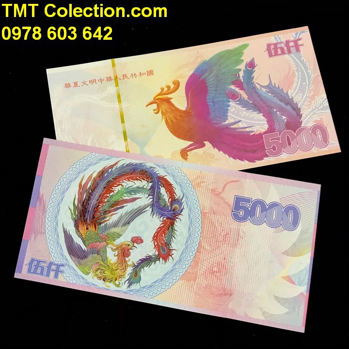 Tiền Phụng Hoàng 5000 của Trung Quốc dùng treo trong nhà, bỏ túi, lưu niệm, làm quà tặng - TMT Collection - SP005211