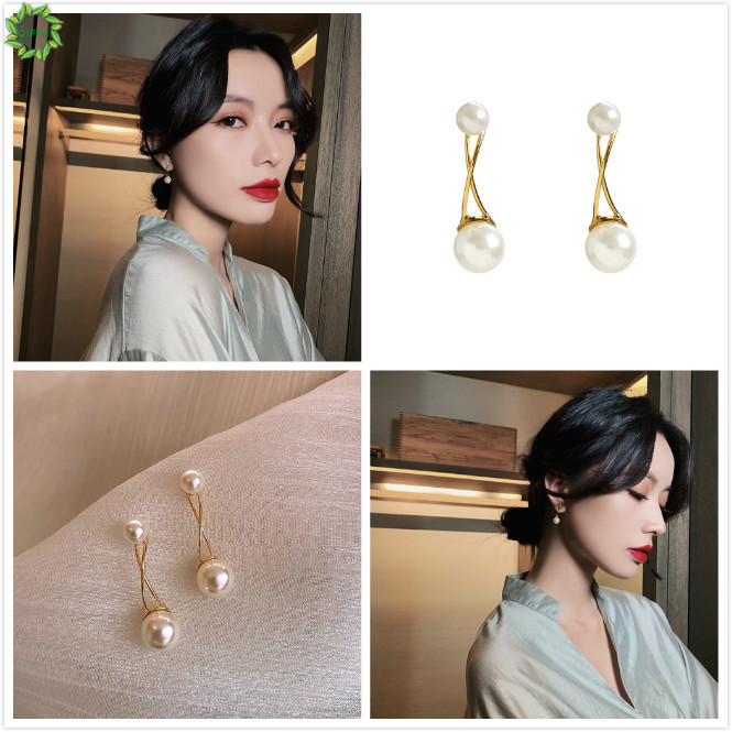 Khuyên tai đính ngọc trai phong cách Hàn Quốc sang trọng