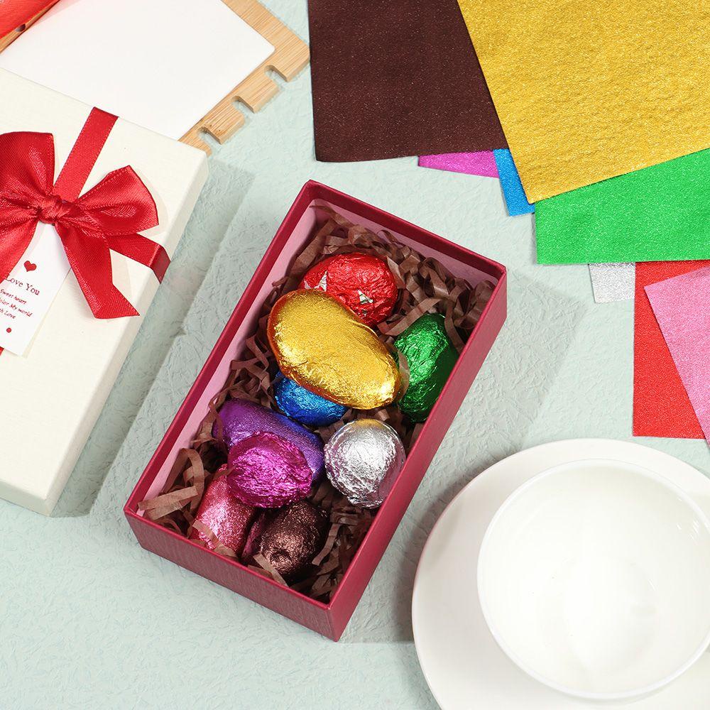 Set 100 Lá Nhôm Mạ Vàng Làm Bánh Kẹo / Sô Cô La Trang Trí DIY