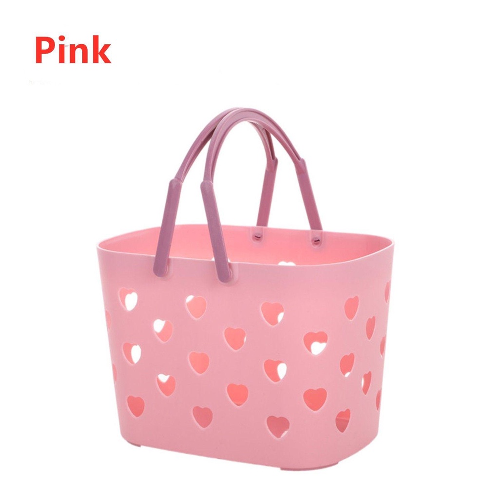 NIUYOU Thùng Tắm Di Động Họa Tiết Trái Tim Dễ Thương