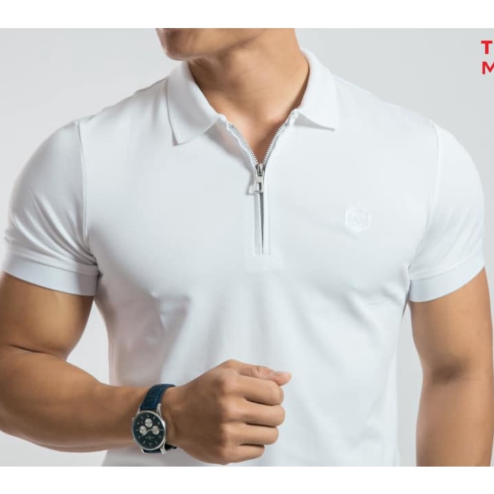 Áo polo nam cổ bẻ kéo khóa thể thao polo Gym Max chính hãng thun cá sấu 4 chiều