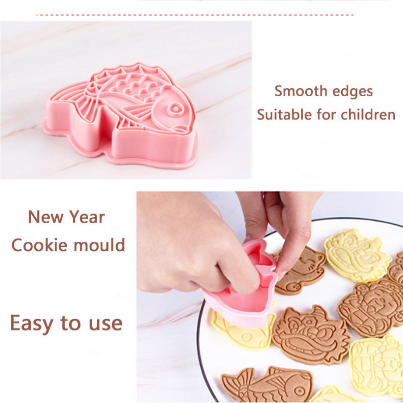 Set 6 Khuôn cắt Bánh Quy Hình Máy bay ô tô xe cẩu