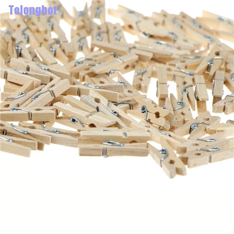 Bộ 100 Kẹp Gỗ Mini Treo Ảnh /