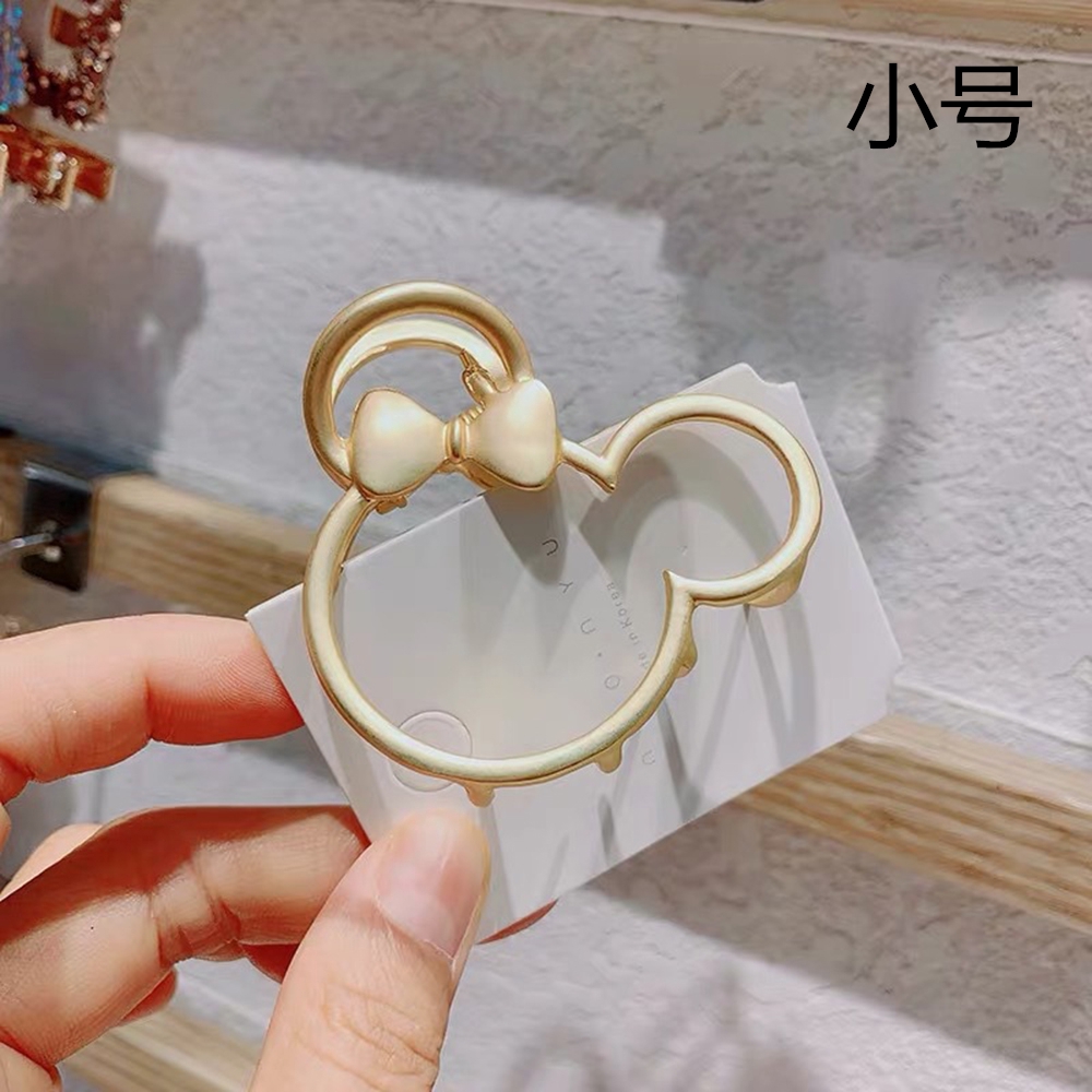 【COD】Kẹp tóc hình chuột Mickey bằng kim loại màu vàng thời trang