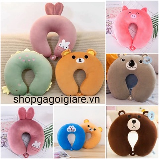 gối kê cổ chữ U,gối chữ u văn phòng chống đau mỏi vai gáy size to,nhiều hình thú dễ thương