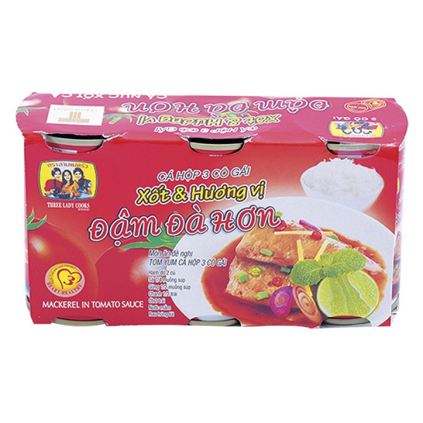Lô 3 Cá Hộp Ba Cô Gái Nắp Giật 155G