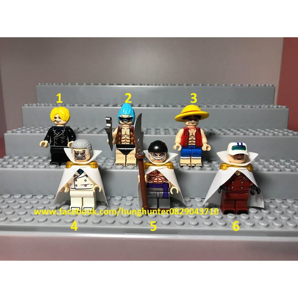 Lego Koruit Minifigures One Piece nhân vật đảo hải tặc Râu trắng Luffy