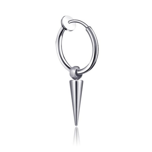 Bông Tai Nam Loại Kẹp Ko Cần Bấm Lỗ Tai Titan Ko Đen TT 2575 - 1 Chiếc