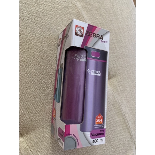 BÌNH GIỮ NHIỆT ZEBRA ZELECT 400ml (màu tím)
