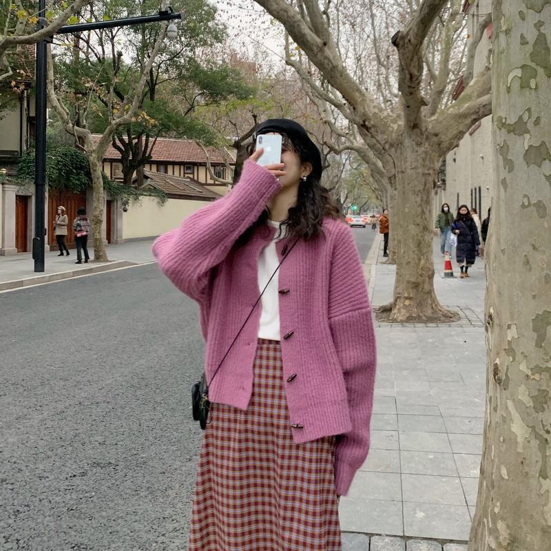 Áo Khoác Cardigan Dệt Kim Dáng Ngắn Phong Cách Hàn Quốc Cho Nữ | BigBuy360 - bigbuy360.vn