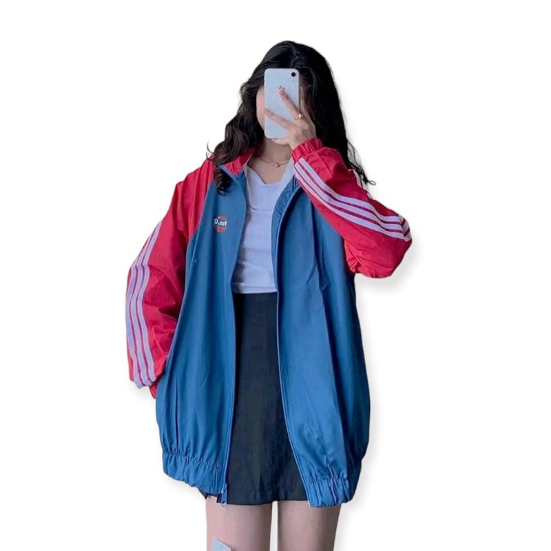 Áo Khoác Nữ Form Rộng LOGO Chất Dù 2 Lớp Dày Mịn [ HÌNH THẬT SẢN PHẨM ]  - ĐĂNG QUANG CLOTHER