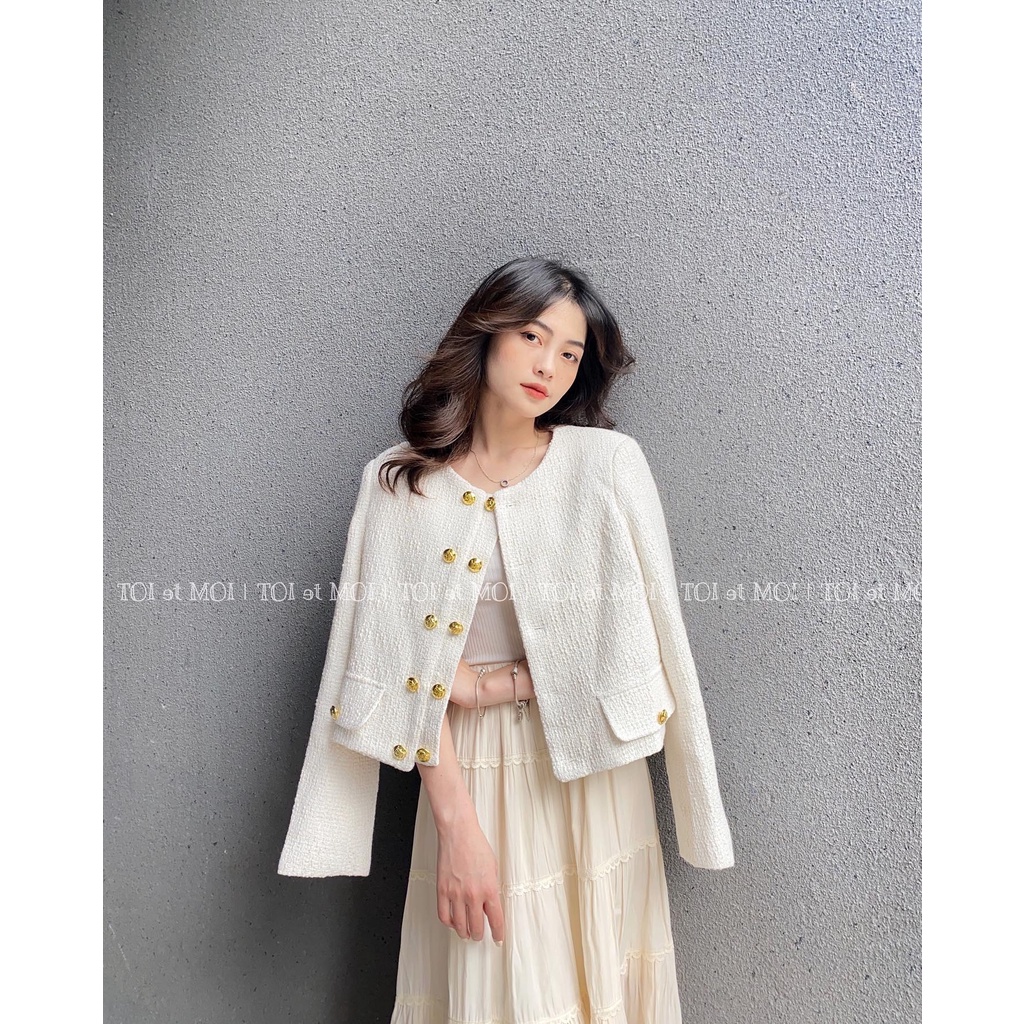 ÁO KHOÁC DẠ TWEED HULIC_TOI et MOI (100% ẢNH THẬT)