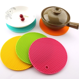 Tấm Lót Ly Hình Tròn Bằng Silicone Cách Nhiệt Chống Trượt