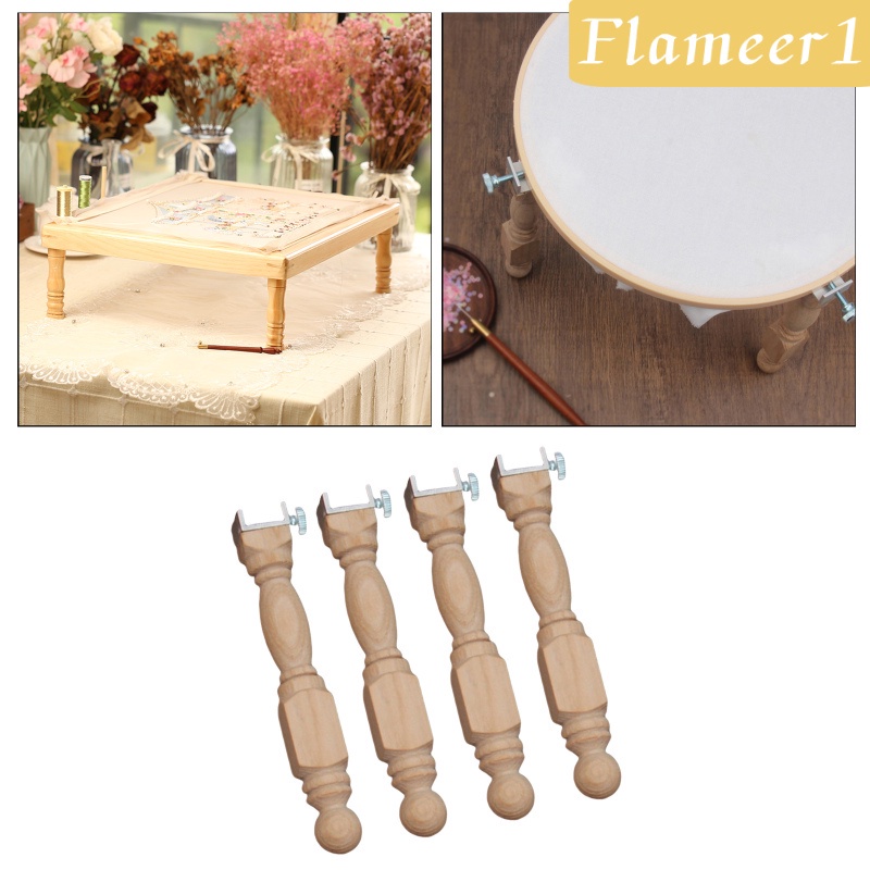 Set 1 / 4 Chân Đứng Khung Thêu Tranh Chữ Thập Bằng Gỗ