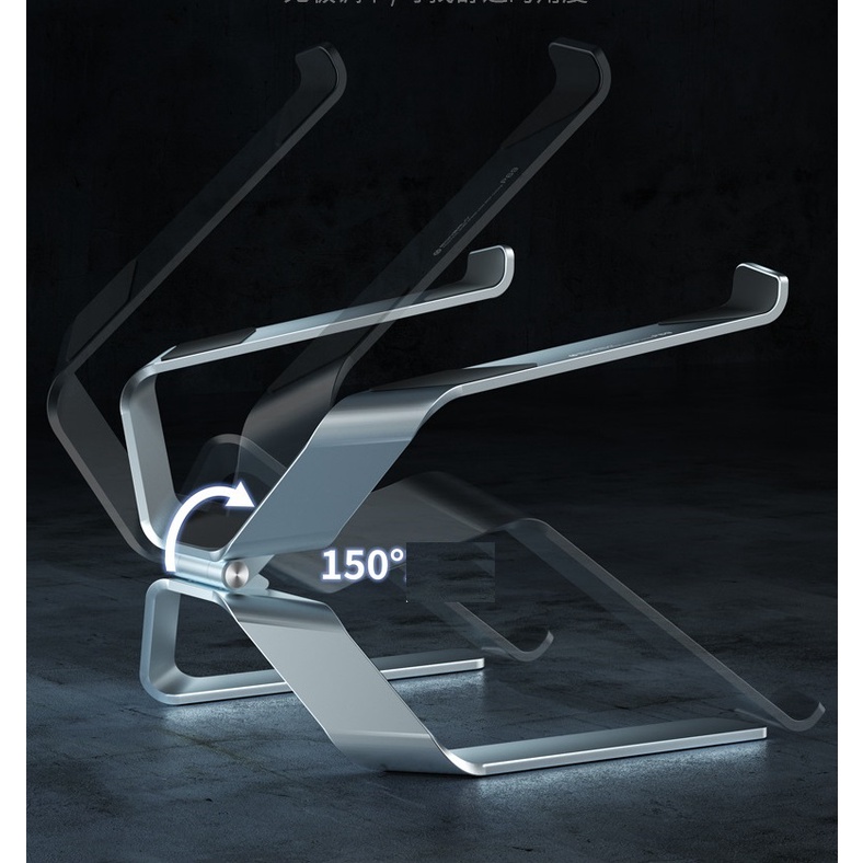 P69 Giá đỡ để laptop stand notebook, máy tính xách tay hợp kim nhôm có thể tháo rời kiêm tản nhiệt.